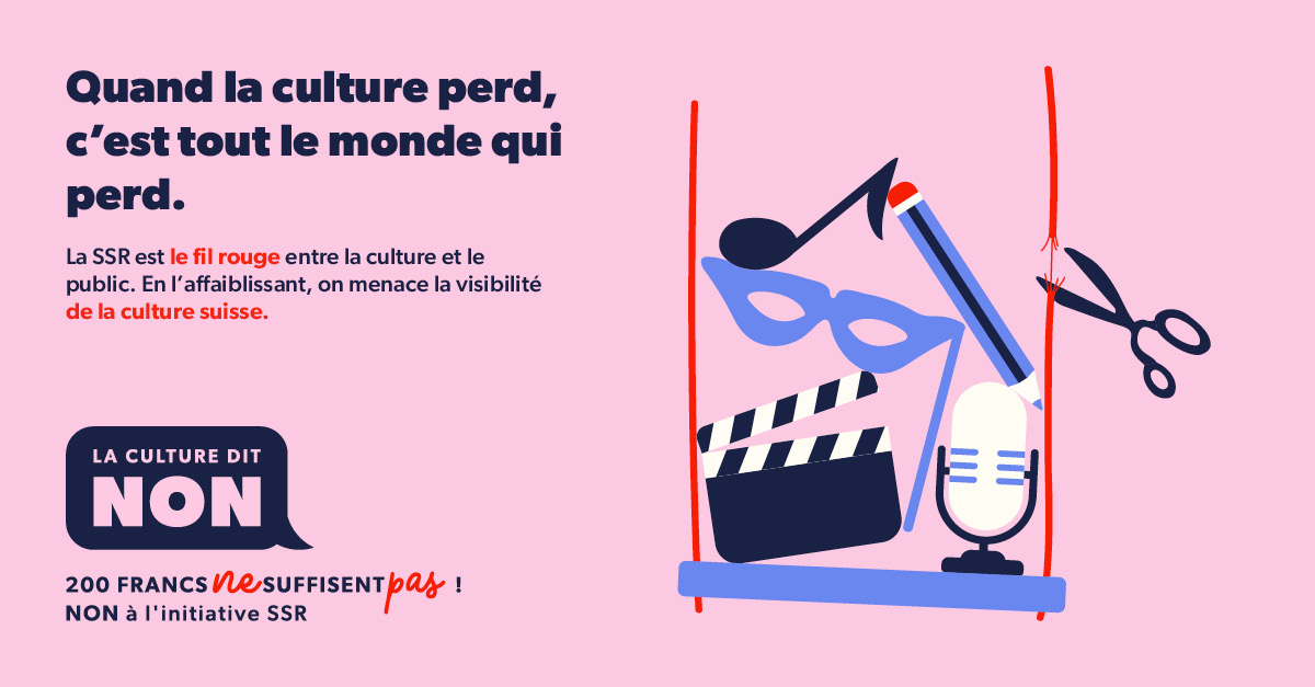 Quand la culture perd, c’est tout le monde qui perd - Le 8 mars 2026: Non à l'initiative SSR